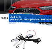 0 Placche LED vano piedi cambiacolore bluetooth per Audi A1 II 2019 in poi Kit 4 Placche LED Cambiacolore RGB Bluetooth Vano piedi e Abitacolo