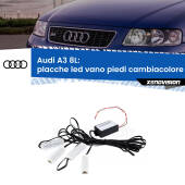 0 Placche LED vano piedi cambiacolore bluetooth per Audi A3 8L 1996 - 2003 Kit 4 Placche LED Cambiacolore RGB Bluetooth Vano piedi e Abitacolo