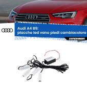 0 Placche LED vano piedi cambiacolore bluetooth per Audi A4 B9 2016 in poi Kit 4 Placche LED Cambiacolore RGB Bluetooth Vano piedi e Abitacolo