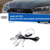 0 Placche LED vano piedi cambiacolore bluetooth per Audi A5 F53 2017 in poi Kit 4 Placche LED Cambiacolore RGB Bluetooth Vano piedi e Abitacolo