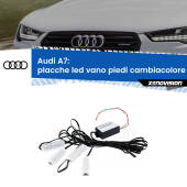 0 Placche LED vano piedi cambiacolore bluetooth per Audi A7 2010 - 2018 Kit 4 Placche LED Cambiacolore RGB Bluetooth Vano piedi e Abitacolo