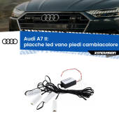 0 Placche LED vano piedi cambiacolore bluetooth per Audi A7 II 2019 in poi Kit 4 Placche LED Cambiacolore RGB Bluetooth Vano piedi e Abitacolo