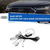 0 Placche LED vano piedi cambiacolore bluetooth per Audi A8 D5 2018 in poi Kit 4 Placche LED Cambiacolore RGB Bluetooth Vano piedi e Abitacolo