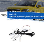 0 Placche LED vano piedi cambiacolore bluetooth per Audi Q2 2016 in poi Kit 4 Placche LED Cambiacolore RGB Bluetooth Vano piedi e Abitacolo