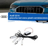0 Placche LED vano piedi cambiacolore bluetooth per Audi Q3 II 2019 in poi Kit 4 Placche LED Cambiacolore RGB Bluetooth Vano piedi e Abitacolo