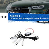 0 Placche LED vano piedi cambiacolore bluetooth per Audi Q5 II 2018 in poi Kit 4 Placche LED Cambiacolore RGB Bluetooth Vano piedi e Abitacolo