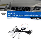 0 Placche LED vano piedi cambiacolore bluetooth per Audi Q7 2006 - 2015 Kit 4 Placche LED Cambiacolore RGB Bluetooth Vano piedi e Abitacolo
