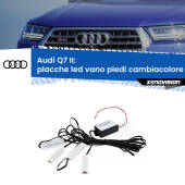 0 Placche LED vano piedi cambiacolore bluetooth per Audi Q7 II 2015 in poi Kit 4 Placche LED Cambiacolore RGB Bluetooth Vano piedi e Abitacolo