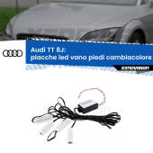 0 Placche LED vano piedi cambiacolore bluetooth per Audi TT 8J 2006 - 2014 Kit 4 Placche LED Cambiacolore RGB Bluetooth Vano piedi e Abitacolo