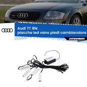 0 Placche LED vano piedi cambiacolore bluetooth per Audi TT 8N 1998 - 2006 Kit 4 Placche LED Cambiacolore RGB Bluetooth Vano piedi e Abitacolo