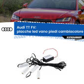 0 Placche LED vano piedi cambiacolore bluetooth per Audi TT FV 2014 in poi Kit 4 Placche LED Cambiacolore RGB Bluetooth Vano piedi e Abitacolo