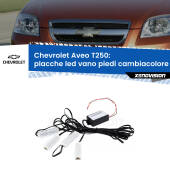 0 Placche LED vano piedi cambiacolore bluetooth per Chevrolet Aveo T250 2005 - 2011 Kit 4 Placche LED Cambiacolore RGB Bluetooth Vano piedi e Abitacolo