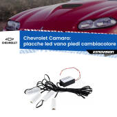 0 Placche LED vano piedi cambiacolore bluetooth per Chevrolet Camaro  1998 - 2002 Kit 4 Placche LED Cambiacolore RGB Bluetooth Vano piedi e Abitacolo