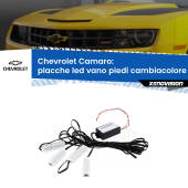 0 Placche LED vano piedi cambiacolore bluetooth per Chevrolet Camaro  2011 - 2015 Kit 4 Placche LED Cambiacolore RGB Bluetooth Vano piedi e Abitacolo
