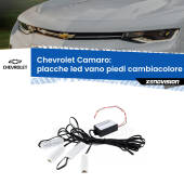 0 Placche LED vano piedi cambiacolore bluetooth per Chevrolet Camaro  2015 in poi Kit 4 Placche LED Cambiacolore RGB Bluetooth Vano piedi e Abitacolo