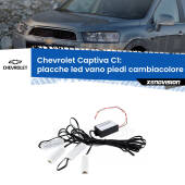 0 Placche LED vano piedi cambiacolore bluetooth per Chevrolet Captiva C1 2006 - 2018 Kit 4 Placche LED Cambiacolore RGB Bluetooth Vano piedi e Abitacolo