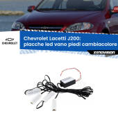 0 Placche LED vano piedi cambiacolore bluetooth per Chevrolet Lacetti J200 2002 - 2009 Kit 4 Placche LED Cambiacolore RGB Bluetooth Vano piedi e Abitacolo