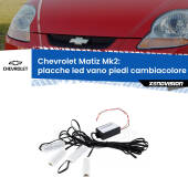 0 Placche LED vano piedi cambiacolore bluetooth per Chevrolet Matiz Mk2 2005 - 2011 Kit 4 Placche LED Cambiacolore RGB Bluetooth Vano piedi e Abitacolo