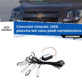 0 Placche LED vano piedi cambiacolore bluetooth per Chevrolet Orlando J309 2011 - 2019 Kit 4 Placche LED Cambiacolore RGB Bluetooth Vano piedi e Abitacolo
