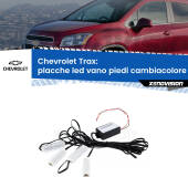 0 Placche LED vano piedi cambiacolore bluetooth per Chevrolet Trax 2012 in poi Kit 4 Placche LED Cambiacolore RGB Bluetooth Vano piedi e Abitacolo