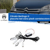 0 Placche LED vano piedi cambiacolore bluetooth per Citroën Berlingo II 2008 - 2017 Kit 4 Placche LED Cambiacolore RGB Bluetooth Vano piedi e Abitacolo