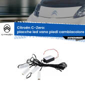 0 Placche LED vano piedi cambiacolore bluetooth per Citroën C-Zero 2010 - 2020 Kit 4 Placche LED Cambiacolore RGB Bluetooth Vano piedi e Abitacolo