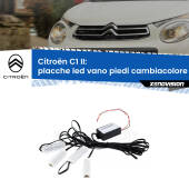0 Placche LED vano piedi cambiacolore bluetooth per Citroën C1 II 2014 - 2022 Kit 4 Placche LED Cambiacolore RGB Bluetooth Vano piedi e Abitacolo