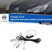 0 Placche LED vano piedi cambiacolore bluetooth per Citroën C3 II 2009 - 2016 Kit 4 Placche LED Cambiacolore RGB Bluetooth Vano piedi e Abitacolo