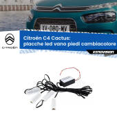 0 Placche LED vano piedi cambiacolore bluetooth per Citroën C4 Cactus  2014 - 2020 Kit 4 Placche LED Cambiacolore RGB Bluetooth Vano piedi e Abitacolo