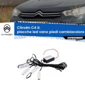 0 Placche LED vano piedi cambiacolore bluetooth per Citroën C4 II 2010 - 2019 Kit 4 Placche LED Cambiacolore RGB Bluetooth Vano piedi e Abitacolo