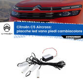 0 Placche LED vano piedi cambiacolore bluetooth per Citroën C5 Aircross 2017 in poi Kit 4 Placche LED Cambiacolore RGB Bluetooth Vano piedi e Abitacolo
