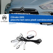 0 Placche LED vano piedi cambiacolore bluetooth per Citroën DS5  2011 - 2015 Kit 4 Placche LED Cambiacolore RGB Bluetooth Vano piedi e Abitacolo