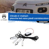 0 Placche LED vano piedi cambiacolore bluetooth per Citroën E-mehari  2016 - 2019 Kit 4 Placche LED Cambiacolore RGB Bluetooth Vano piedi e Abitacolo