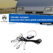 0 Placche LED vano piedi cambiacolore bluetooth per Citroën Jumper  1994 - 2006 Kit 4 Placche LED Cambiacolore RGB Bluetooth Vano piedi e Abitacolo