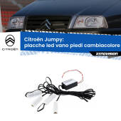 0 Placche LED vano piedi cambiacolore bluetooth per Citroën Jumpy 1994 - 2005 Kit 4 Placche LED Cambiacolore RGB Bluetooth Vano piedi e Abitacolo