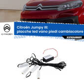 0 Placche LED vano piedi cambiacolore bluetooth per Citroën Jumpy III 2016 in poi Kit 4 Placche LED Cambiacolore RGB Bluetooth Vano piedi e Abitacolo