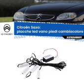 0 Placche LED vano piedi cambiacolore bluetooth per Citroën Saxo  1996 - 2004 Kit 4 Placche LED Cambiacolore RGB Bluetooth Vano piedi e Abitacolo