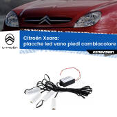 0 Placche LED vano piedi cambiacolore bluetooth per Citroën Xsara 1997 - 2005 Kit 4 Placche LED Cambiacolore RGB Bluetooth Vano piedi e Abitacolo