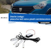 0 Placche LED vano piedi cambiacolore bluetooth per Dacia Lodgy 2012 in poi Kit 4 Placche LED Cambiacolore RGB Bluetooth Vano piedi e Abitacolo