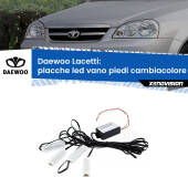 0 Placche LED vano piedi cambiacolore bluetooth per Daewoo Lacetti 2002 - 2005 Kit 4 Placche LED Cambiacolore RGB Bluetooth Vano piedi e Abitacolo