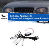 0 Placche LED vano piedi cambiacolore bluetooth per Daihatsu Applause II 1997 - 2000 Kit 4 Placche LED Cambiacolore RGB Bluetooth Vano piedi e Abitacolo