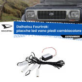 0 Placche LED vano piedi cambiacolore bluetooth per Daihatsu Fourtrak 1985 - 1998 Kit 4 Placche LED Cambiacolore RGB Bluetooth Vano piedi e Abitacolo