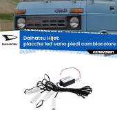0 Placche LED vano piedi cambiacolore bluetooth per Daihatsu Hijet 1992 - 2005 Kit 4 Placche LED Cambiacolore RGB Bluetooth Vano piedi e Abitacolo
