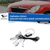 0 Placche LED vano piedi cambiacolore bluetooth per Daihatsu Sirion 2005 - 2008 Kit 4 Placche LED Cambiacolore RGB Bluetooth Vano piedi e Abitacolo