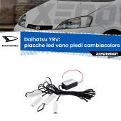 0 Placche LED vano piedi cambiacolore bluetooth per Daihatsu YRV 2000 - 2005 Kit 4 Placche LED Cambiacolore RGB Bluetooth Vano piedi e Abitacolo