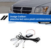 0 Placche LED vano piedi cambiacolore bluetooth per Dodge Caliber 2006 - 2011 Kit 4 Placche LED Cambiacolore RGB Bluetooth Vano piedi e Abitacolo