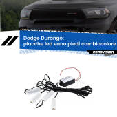 0 Placche LED vano piedi cambiacolore bluetooth per Dodge Durango  2010 - 2015 Kit 4 Placche LED Cambiacolore RGB Bluetooth Vano piedi e Abitacolo