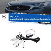 0 Placche LED vano piedi cambiacolore bluetooth per DS DS 4 2015 - 2018 Kit 4 Placche LED Cambiacolore RGB Bluetooth Vano piedi e Abitacolo