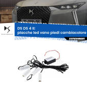 0 Placche LED vano piedi cambiacolore bluetooth per DS DS 4 II 2021 in poi Kit 4 Placche LED Cambiacolore RGB Bluetooth Vano piedi e Abitacolo
