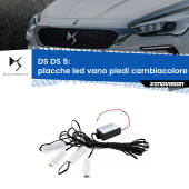 0 Placche LED vano piedi cambiacolore bluetooth per DS DS 5 2015 - 2018 Kit 4 Placche LED Cambiacolore RGB Bluetooth Vano piedi e Abitacolo